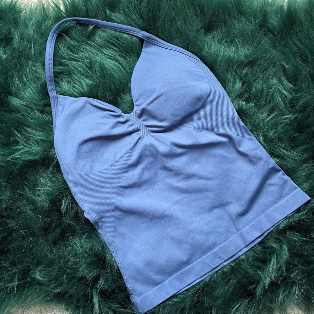 Longline Strappy Top | Slate Blue